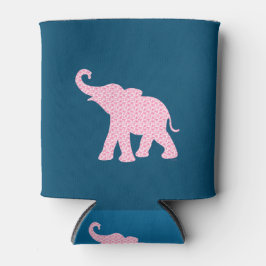 Porta-lata Feliz Pink Elephant-Art Pattern Cute