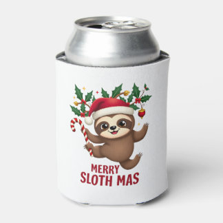 Porta-lata Feliz Slothmas Natal Papai Noel Slo Ho Ho Ho Sloth