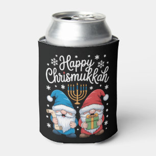 Porta-lata Felizes Gnomos do Chrismukkah Menorá Hanukkah Nata