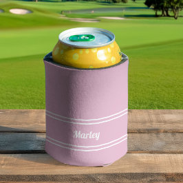 Porta-lata Feminine Pink Modern Minimal Personalized Name