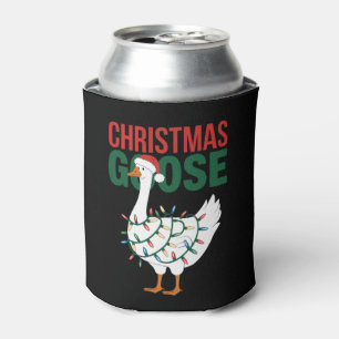 Porta-lata Feriado das Luzes de Ganso de Natal