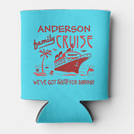 Porta-lata Férias De Cruzeiro Familiar Navio Engraçado | Nome