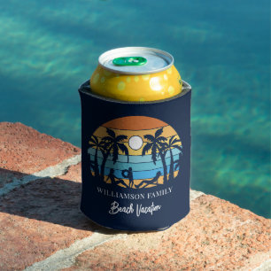 Porta-lata Férias de Praia da Família Retrô