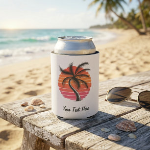 Porta-lata Férias de Verão de Palma de Praia Sunset Personali