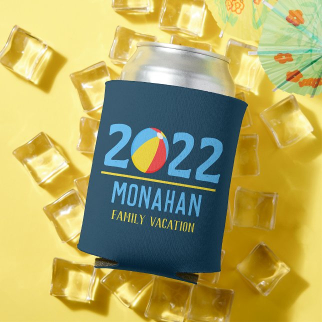 Porta-lata Férias Familiares Personalizadas - Bola de Praia (Verão in situ)