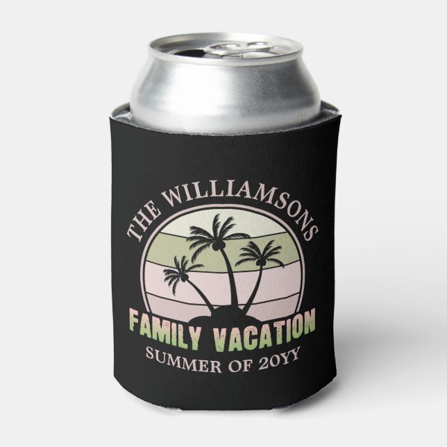 Porta-lata Férias Familiares Personalizadas Ilha Tropical de  (Can Front)