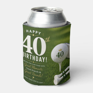 Porta-lata Festa de 40 anos de golfe para golfista