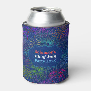 Porta-lata Festa de 4 de julho  Verão Personalizado