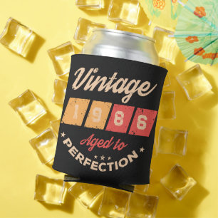 Porta-lata Festa de aniversário de 40 anos vintage personaliz