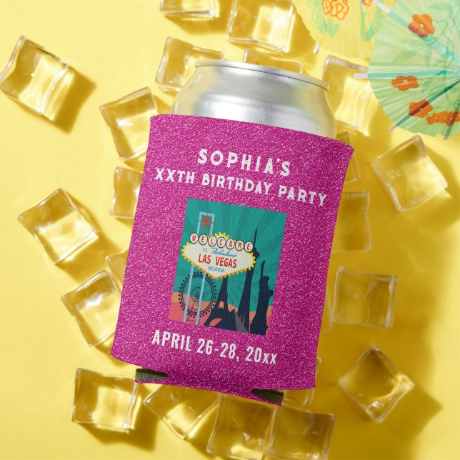 Porta-lata Festa de aniversário de Las Vegas favorece brilho  (Verão in situ)