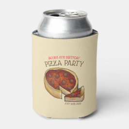 Porta-lata Festa de aniversário De Pizza De Pepperoni Para De