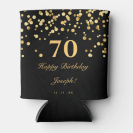 Porta-lata Festa de aniversário Elegante Preta E Dourada
