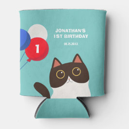 Porta-lata Festa de aniversário infantil balão Cool Cat