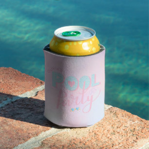 Porta-lata Festa de aniversário na piscina para qualquer idad