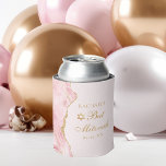 Porta-lata Festa de Bat Mitzvah Personalizada de Agate Dourad<br><div class="desc">O cor-de-rosa-chico e o ouro enfeita o lado deste elegante favor do partido Bat Mitzvah pode mais legal. O nome da sua filha está escrito em um belo roteiro formal sob a Estrela de David. Uma bonito manutenção para uma família judia moderna celebrando uma garota sendo chamada para a Torá....</div>