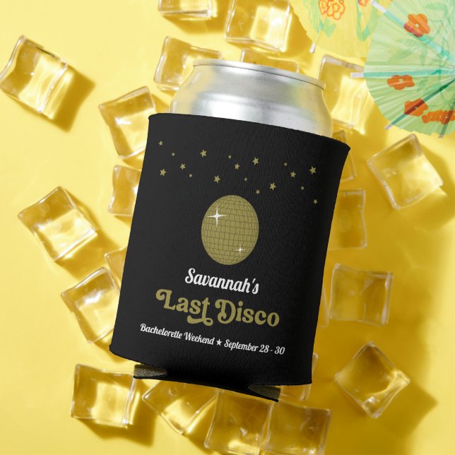 Porta-lata Festa de Despedida da Noiva Disco Retro Groovy (Verão in situ)