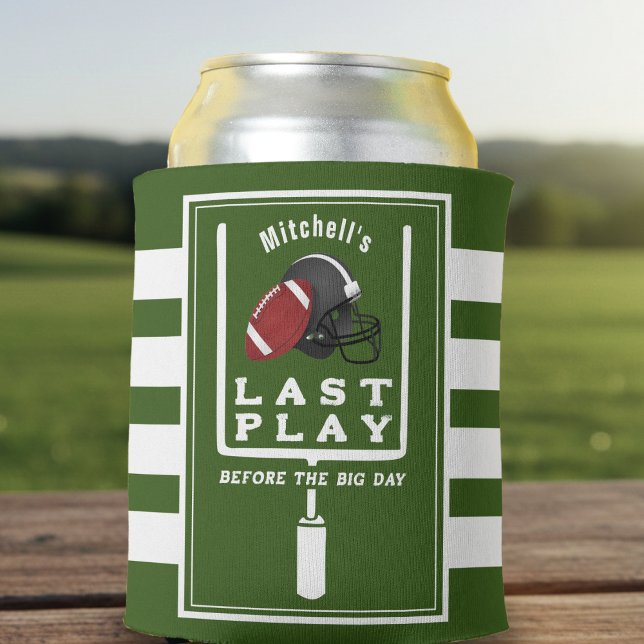 Porta-lata Festa de Despedida de Futebol Última Jogada Antes  (Criador carregado)