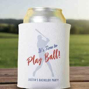 Porta-lata Festa de Despedida de Solteiro de Beisebol É Hora 