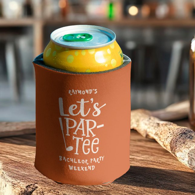 Porta-lata Festa de Despedida de Solteiro de Golfe Personaliz (Criador carregado)
