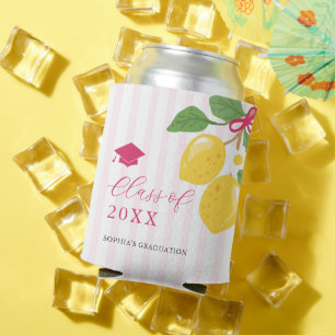 Porta-lata Festa de Formatura com Limão Cítrico Rosa Fresco