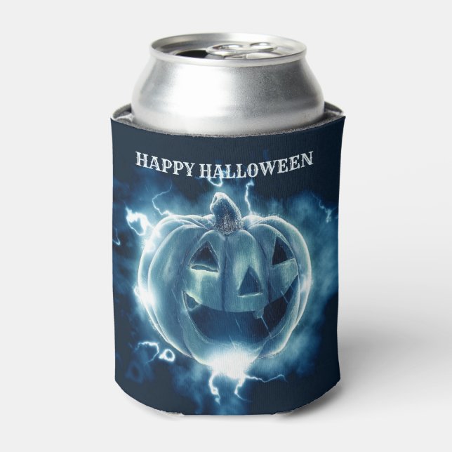 Porta-lata Festa de Halloween Mau Blue Pumpkin Horror Assusta (Can Front)
