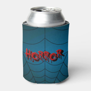 Porta-lata Festa de Halloween Red Horror Spider Web Blue Scar