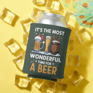 Porta-lata Festa de Natal da Cerveja do Papai Noel Bebendo Pr