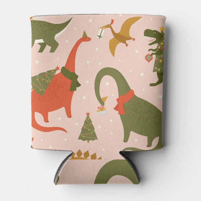 Porta-lata Festa de Natal Dino: Rex Árvore (Frente)