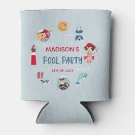 Porta-lata Festa de piscina de verão adorável