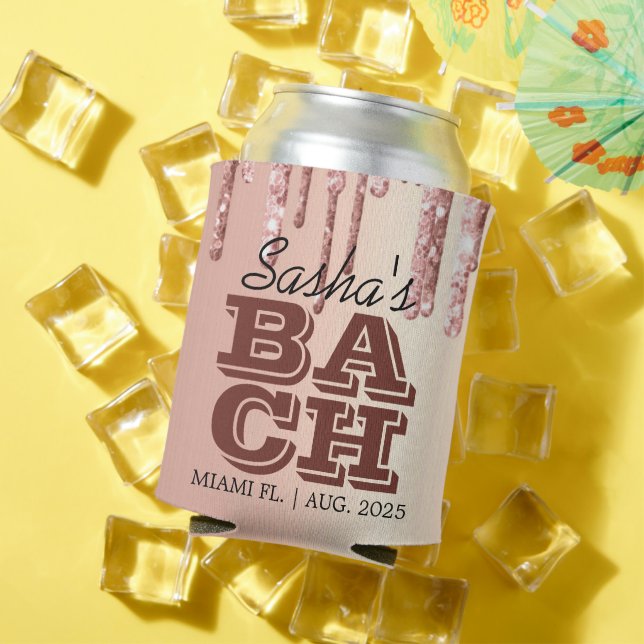 Porta-lata Festa de solteira de unidades Douradas personaliza (Verão in situ)