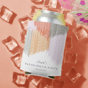 Porta-lata Festa de Solteira Franja Moderna Rosa