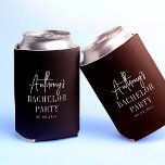 Porta-lata Festa de Solteirão Personalizada Elegante Moderna<br><div class="desc">Caixas térmicas para festa de solteirão minimalistas modernas com personalização fácil em um design de tipografia elegante e moderno.</div>