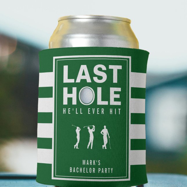 Porta-lata Festa de Solteiro de Golfe Último Buraco Verde Lis (Criador carregado)