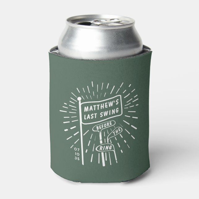 Porta-lata Festa de Solteiro Moderno Retro Último Balanço Gre (Can Front)