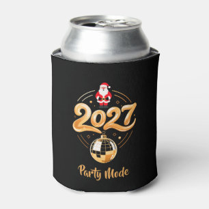 Porta-lata Festa do Papai Noel 2027 Modo Festa Dourado Disco