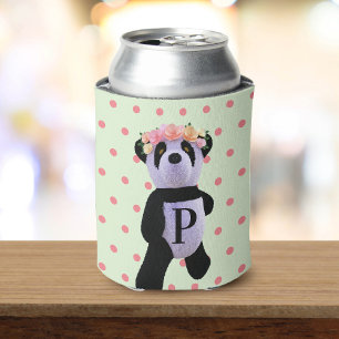 Porta-lata Festa Personalizada da Bolinhas Panda Bonita Pode