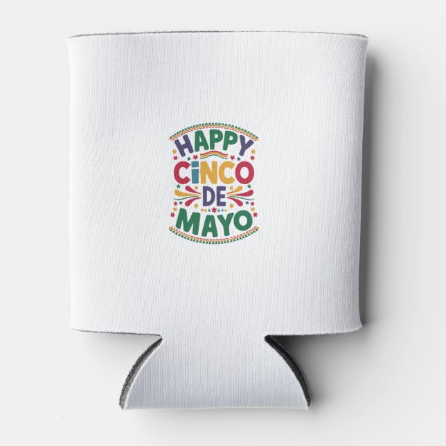 Porta-lata Festa Personalizada de Cinco de Mayo (Frente)