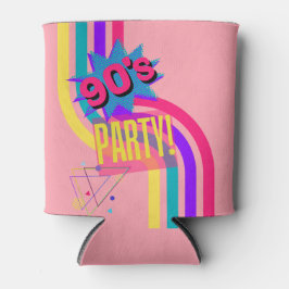 Porta-lata Festa Retro dos Anos 90 Rosa Aniversário Nostálgic