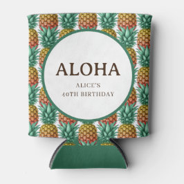 Porta-lata Festa tropical Aloha com abacaxi
