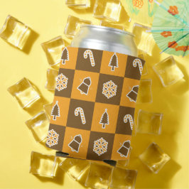 Porta-lata Festive Holiday Grid Pattern