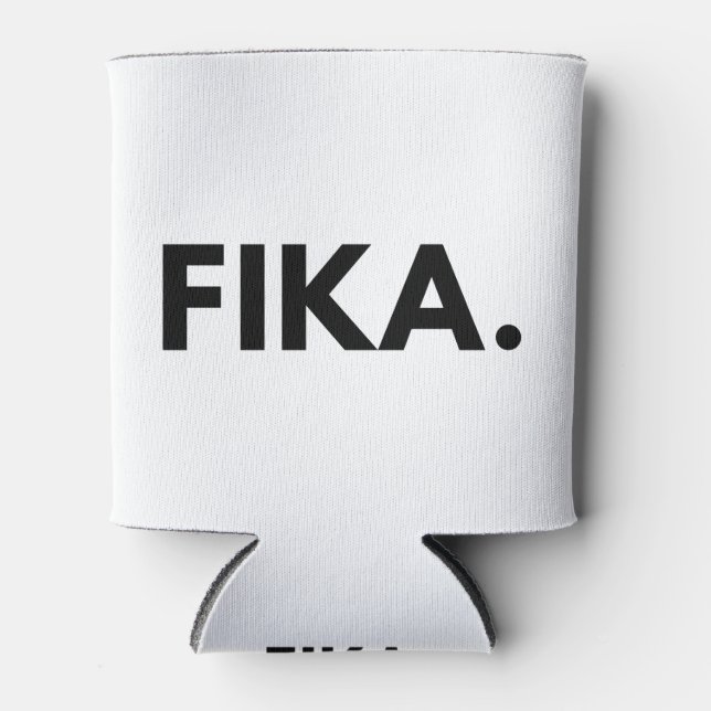 Porta-lata FIKA. Preto e branco negros frios (Frente)