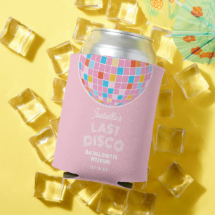 Porta-lata Fim de Semana da Bola de Disco Rosa Moderna