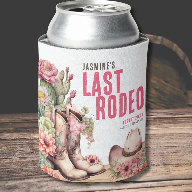 Porta-lata Fim de Semana das Garotas: Solteira no Campo (Last Rodeo Girls Weekend Cowgirl Bachelorette Can Cooler)