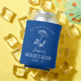 Porta-lata Fim de semana de praia Bachelorette coozie