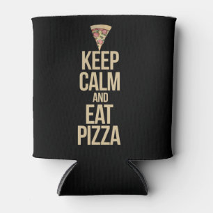 Porta-lata Fique calmo e coma pizza