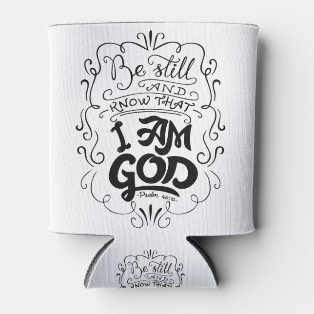 Porta-lata Fique E Saiba Que Sou Deus Salmo 46:10 (Frente)