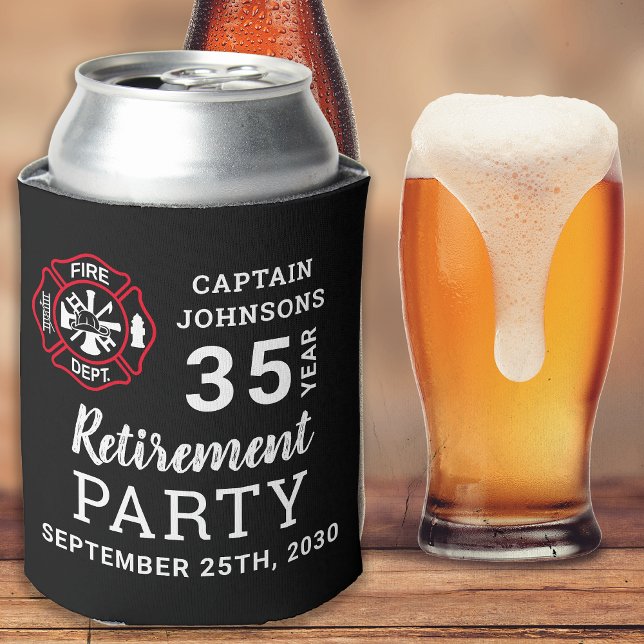 Porta-lata Firefighter Retirement Maltese Cross Personalized (Criador carregado)