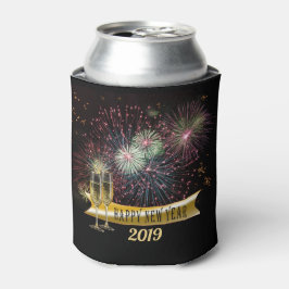Porta-lata Fireworks do Feliz ano novo 2019