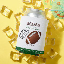 Porta-lata First Year Down Football Birthday