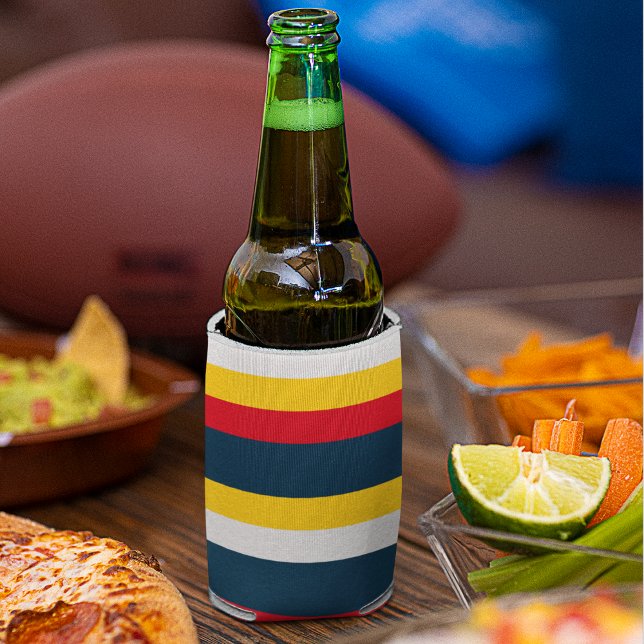 Porta-lata Fitas Uniformes Amarelas Vermelhas (can cooler )